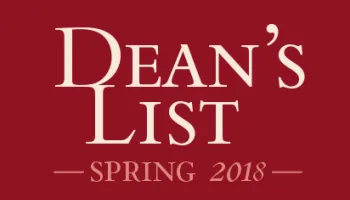 Dean's List: Spring 2018