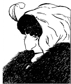 E. G. Boring’s 'young girl/ mother-in-law' drawing (1942).  Medina uses this optical illusion to demonstrate the ability for different people to draw different conclusions when provided with the same information. 